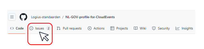 Issue Pagina van een repository