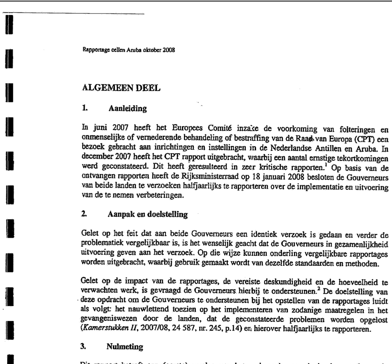 Image: Screenshot of a scanned document from 2008 about the Island of Aruba in Dutch