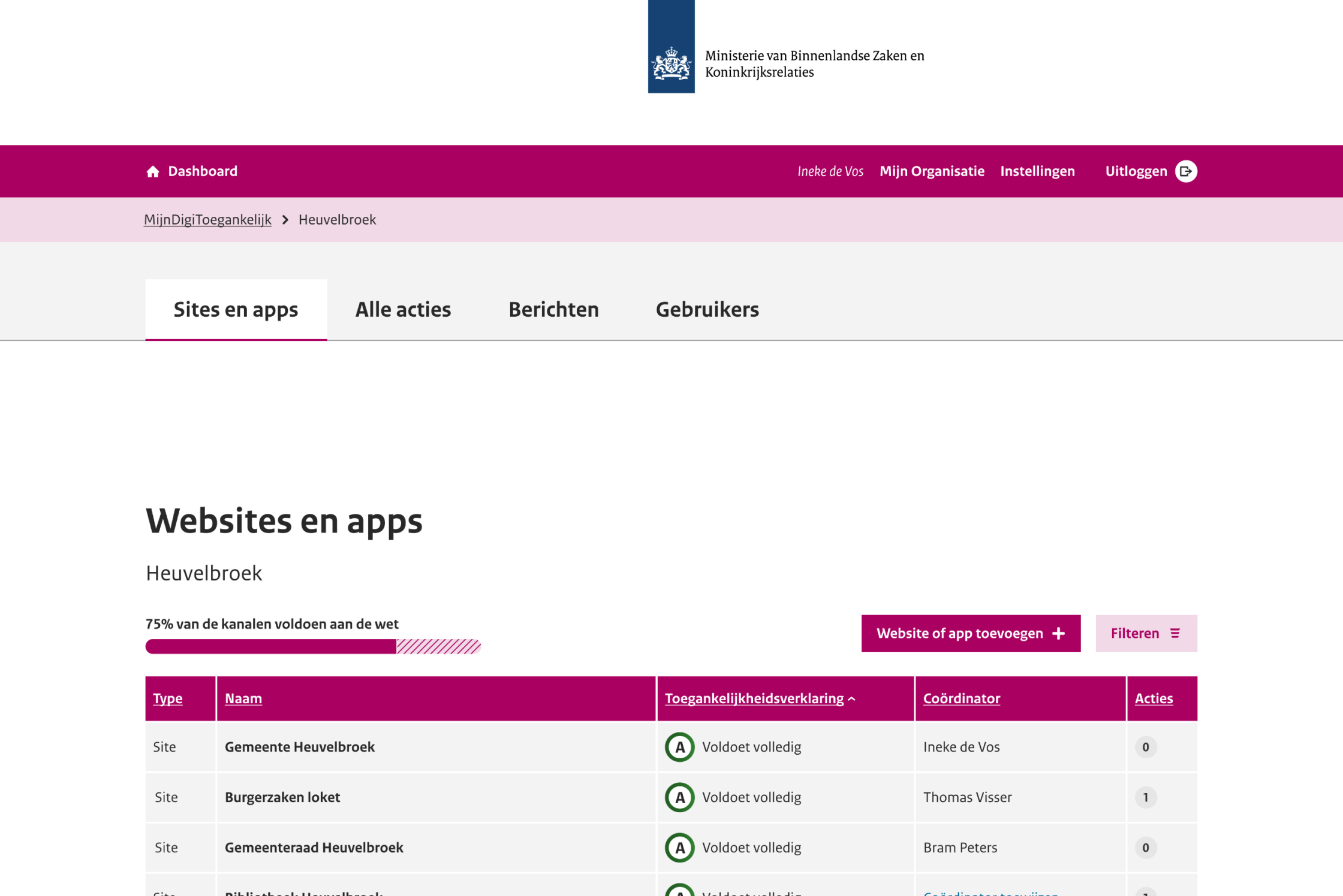 screenshot van mijndigitoegankelijk