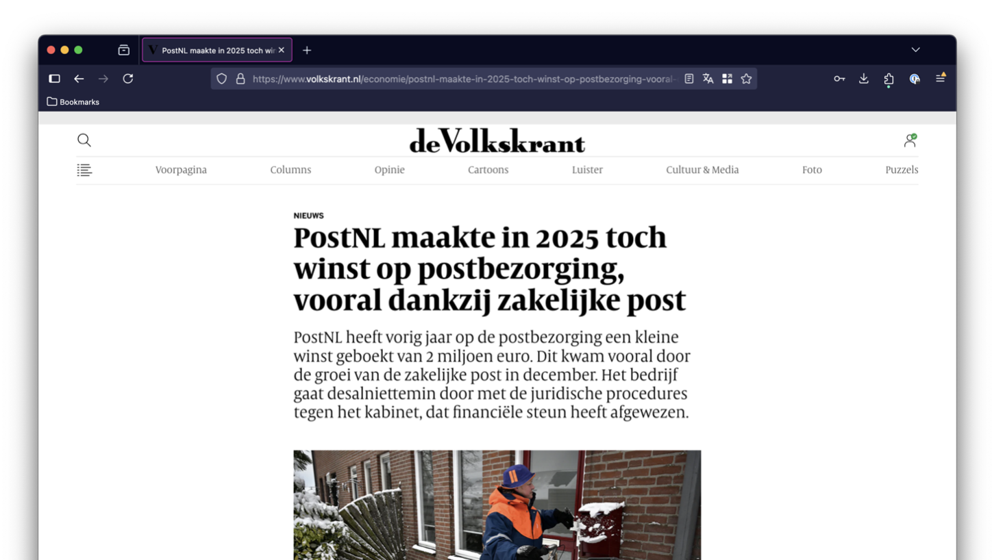 newswebsite screenshot